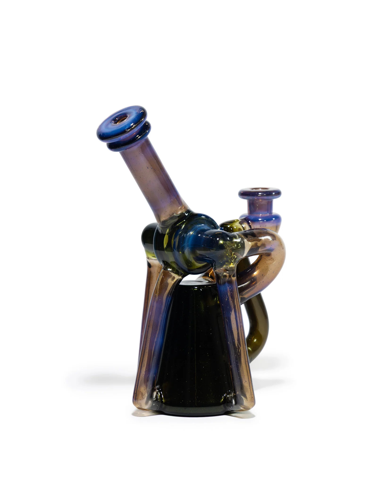 Red Tail Glass - V2 Terp Guzzler Recycler - Blue Slyme X Oil Spill - Image 4