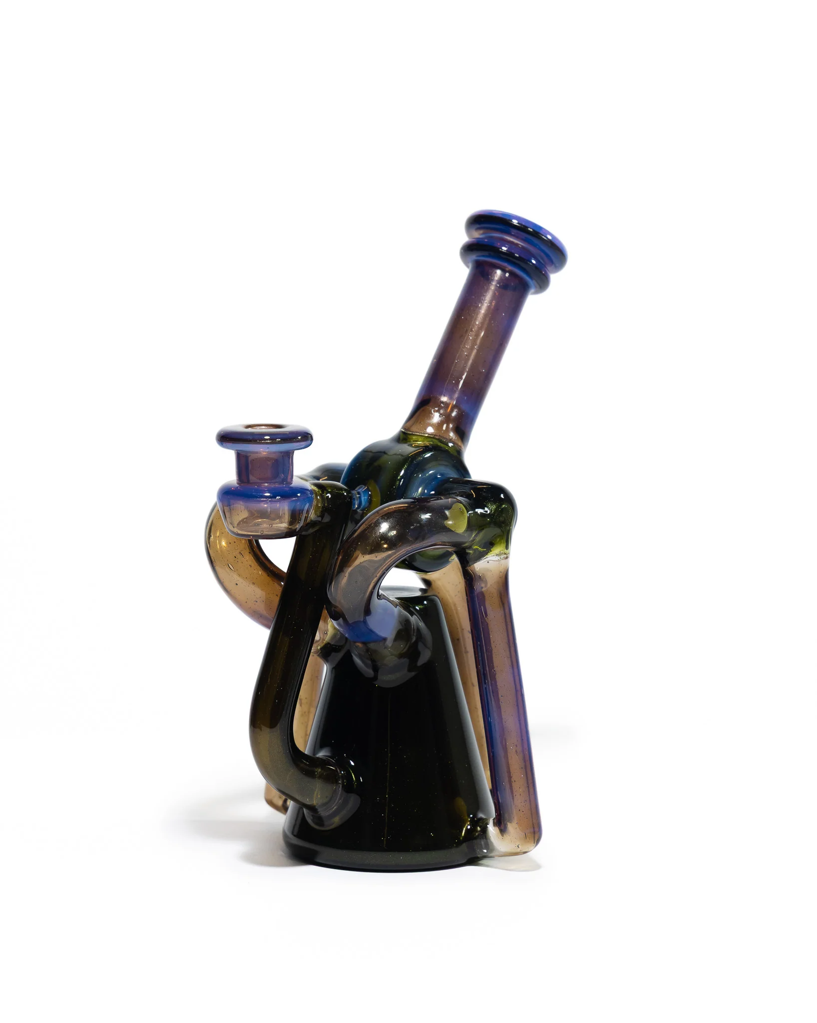 Red Tail Glass - V2 Terp Guzzler Recycler - Blue Slyme X Oil Spill - Image 8