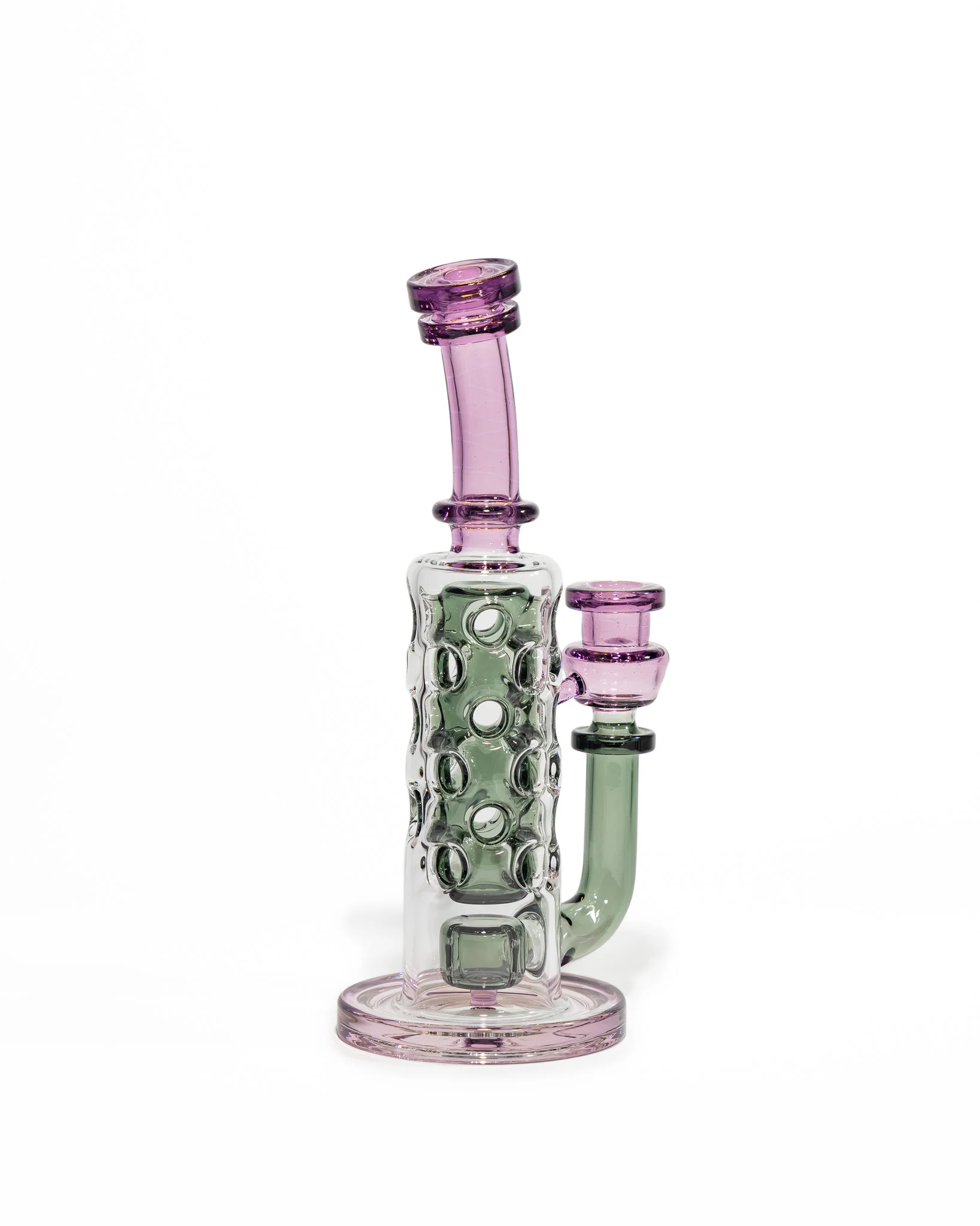 Red Tail Glass - 24 Hole Straight Fab Jammer - Dark Clear & Nightshade - Image 4