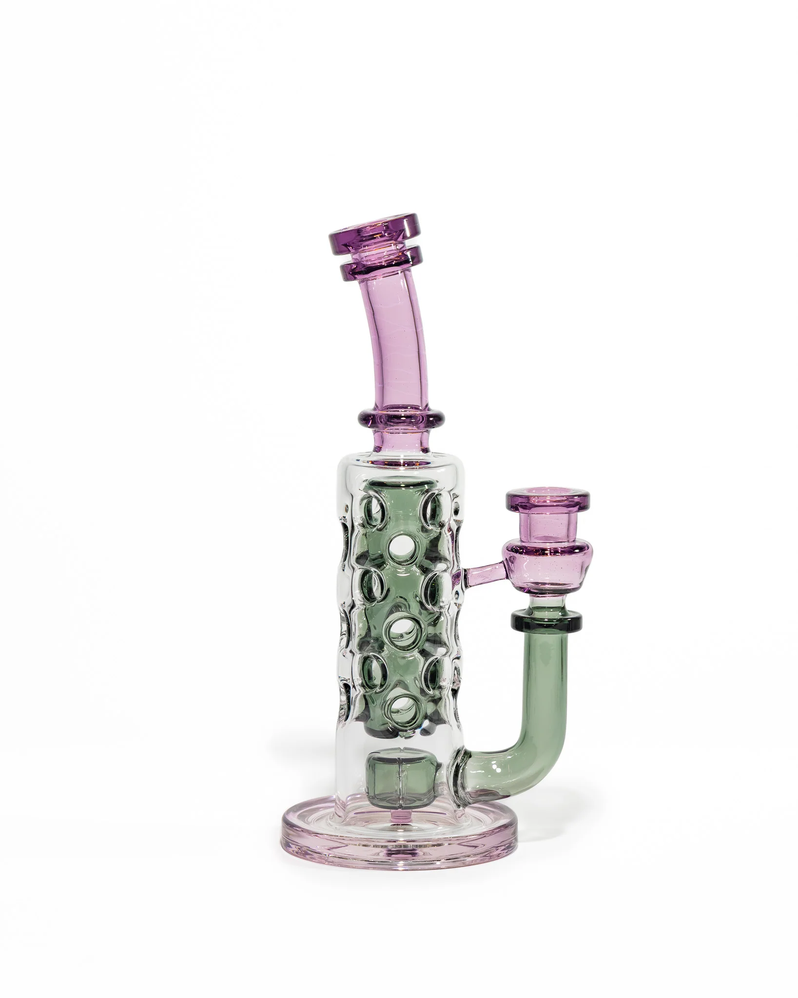 Red Tail Glass - 24 Hole Straight Fab Jammer - Dark Clear & Nightshade - Image 5