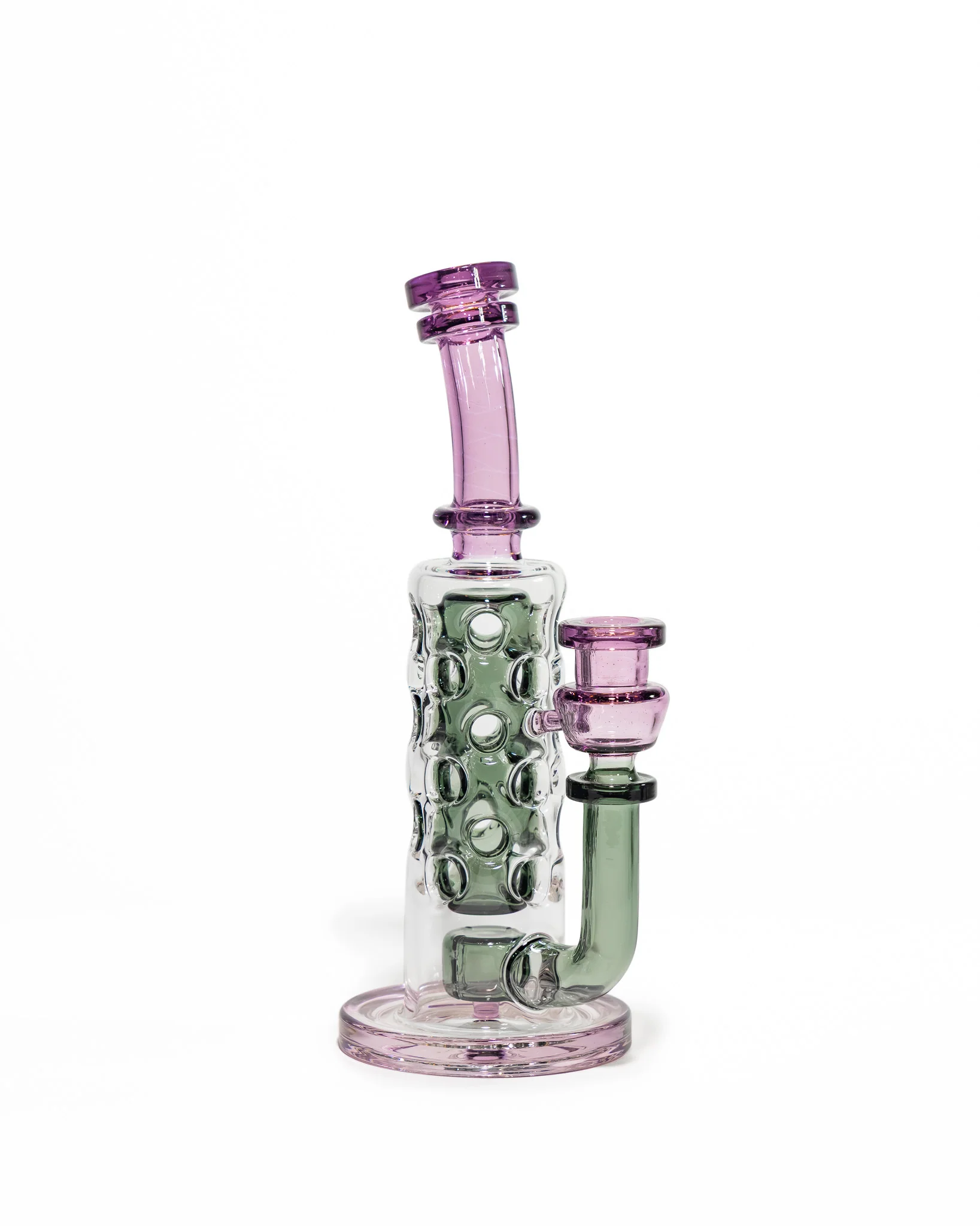 Red Tail Glass - 24 Hole Straight Fab Jammer - Dark Clear & Nightshade - Image 6