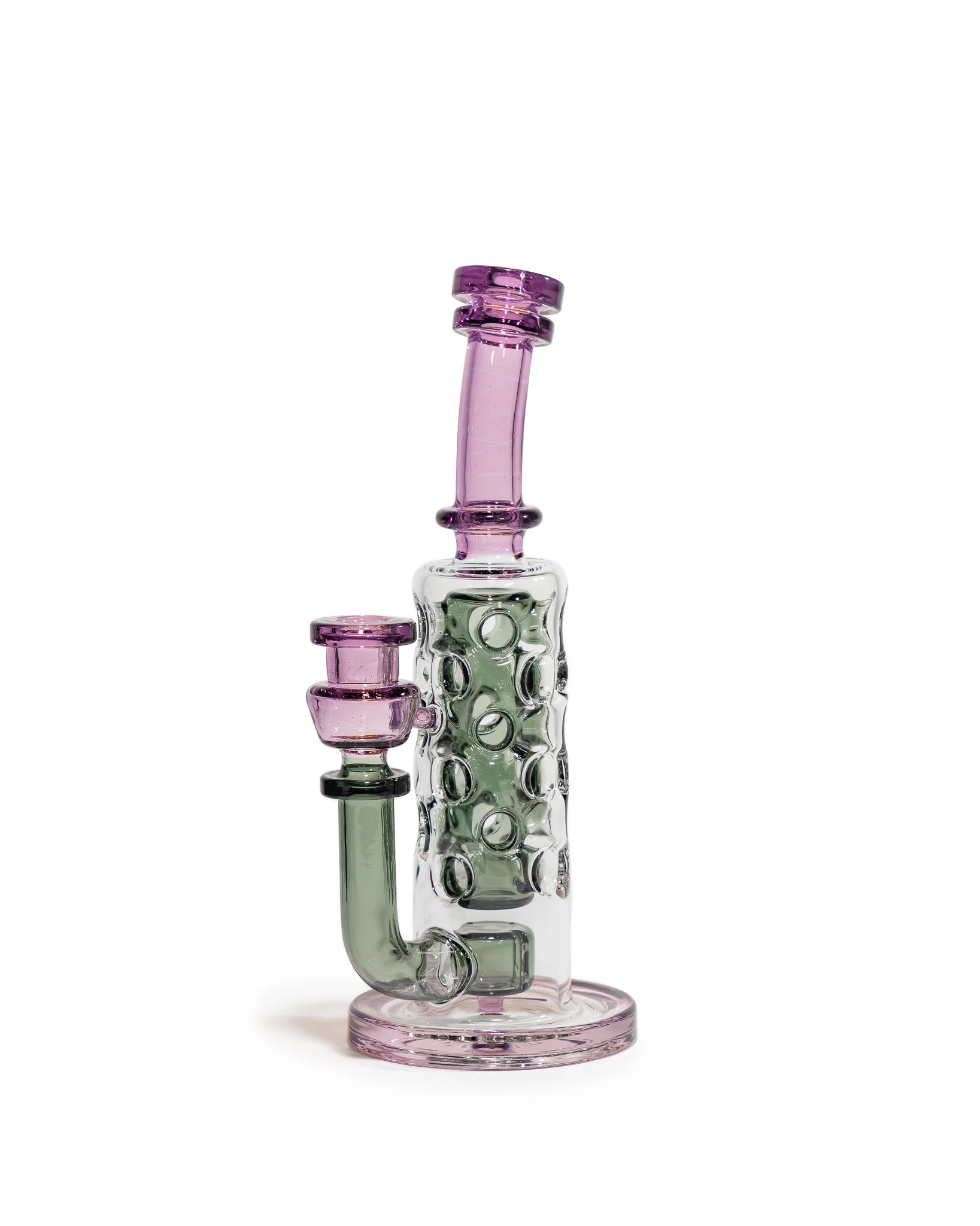 Red Tail Glass - 24 Hole Straight Fab Jammer - Dark Clear & Nightshade - Image 8