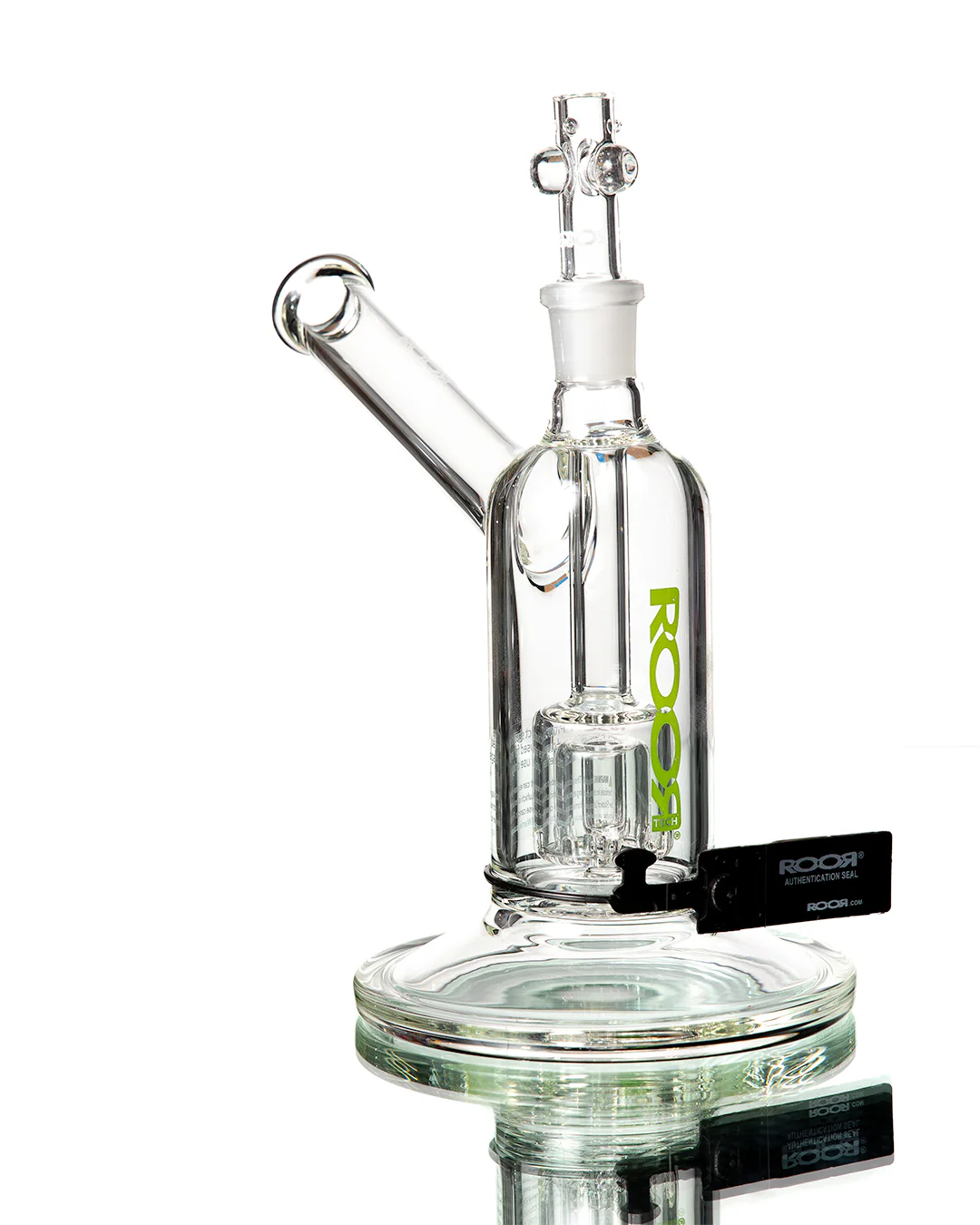 ROOR - Clear/Green Barrel Perc Bubbler - Image 2