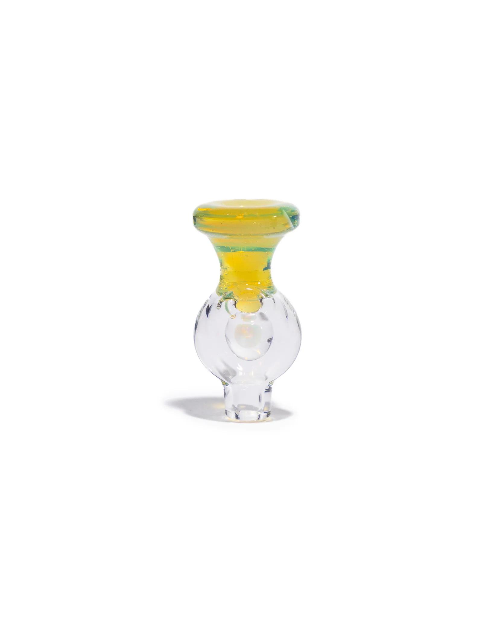 Soup Glass - Puffco Bubble Cap - Yellow/Clear (CFL) - Image 3