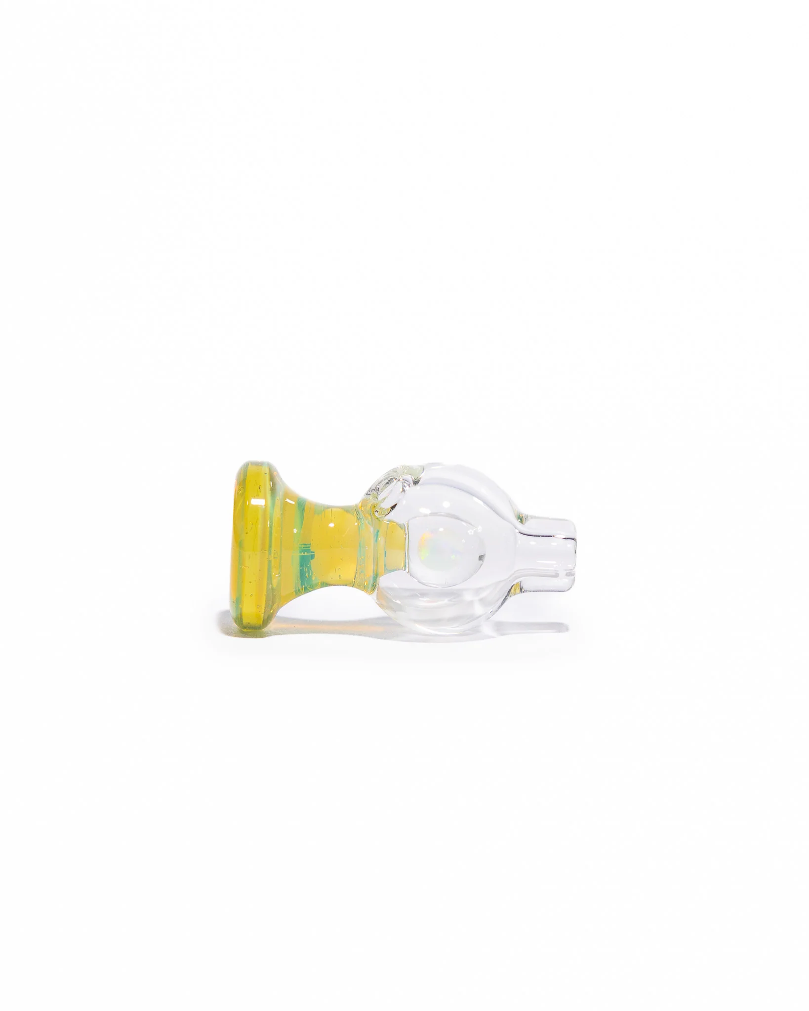 Soup Glass - Puffco Bubble Cap - Yellow/Clear (CFL) - Image 4