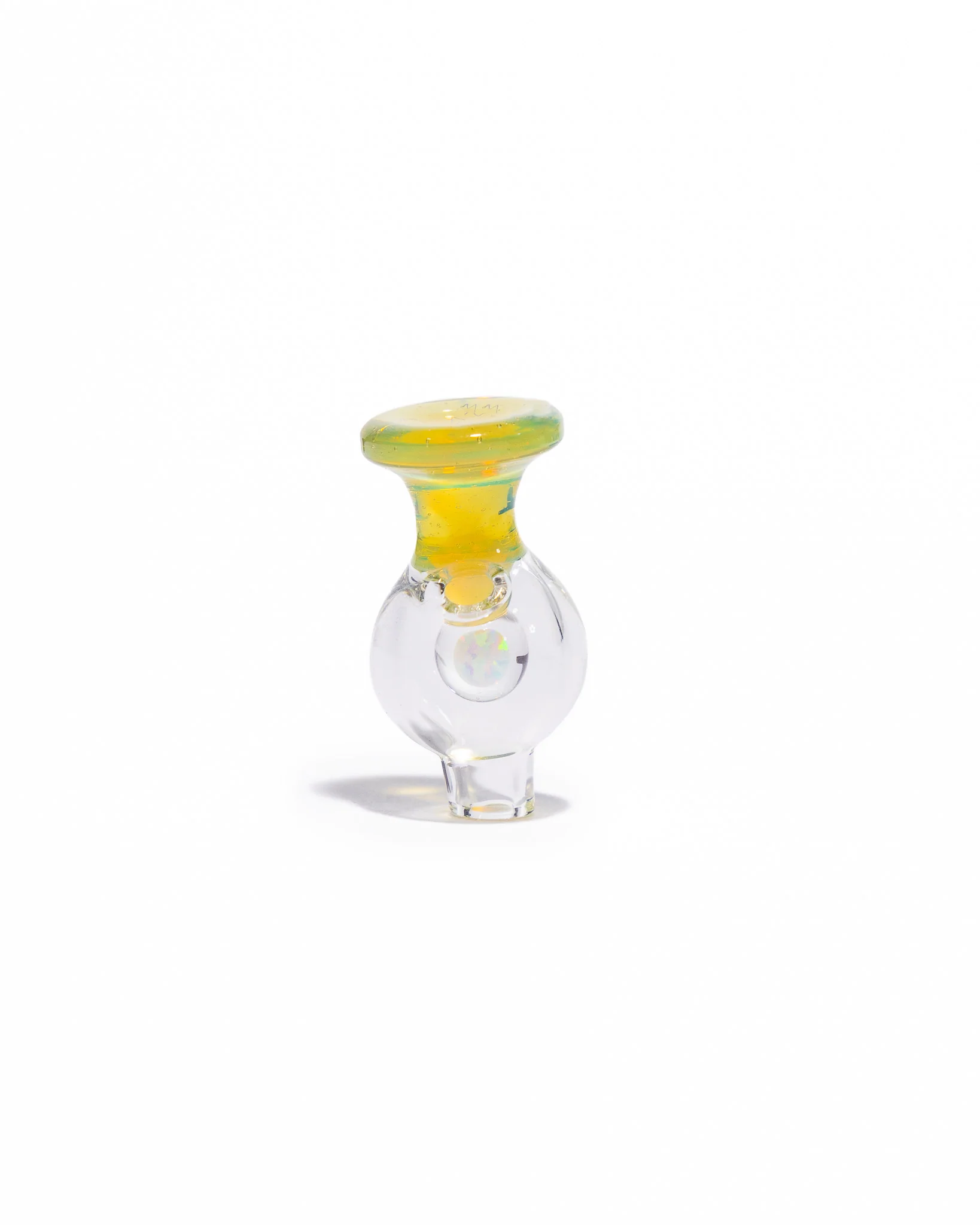 Soup Glass - Puffco Bubble Cap - Yellow/Clear (CFL) - Image 5