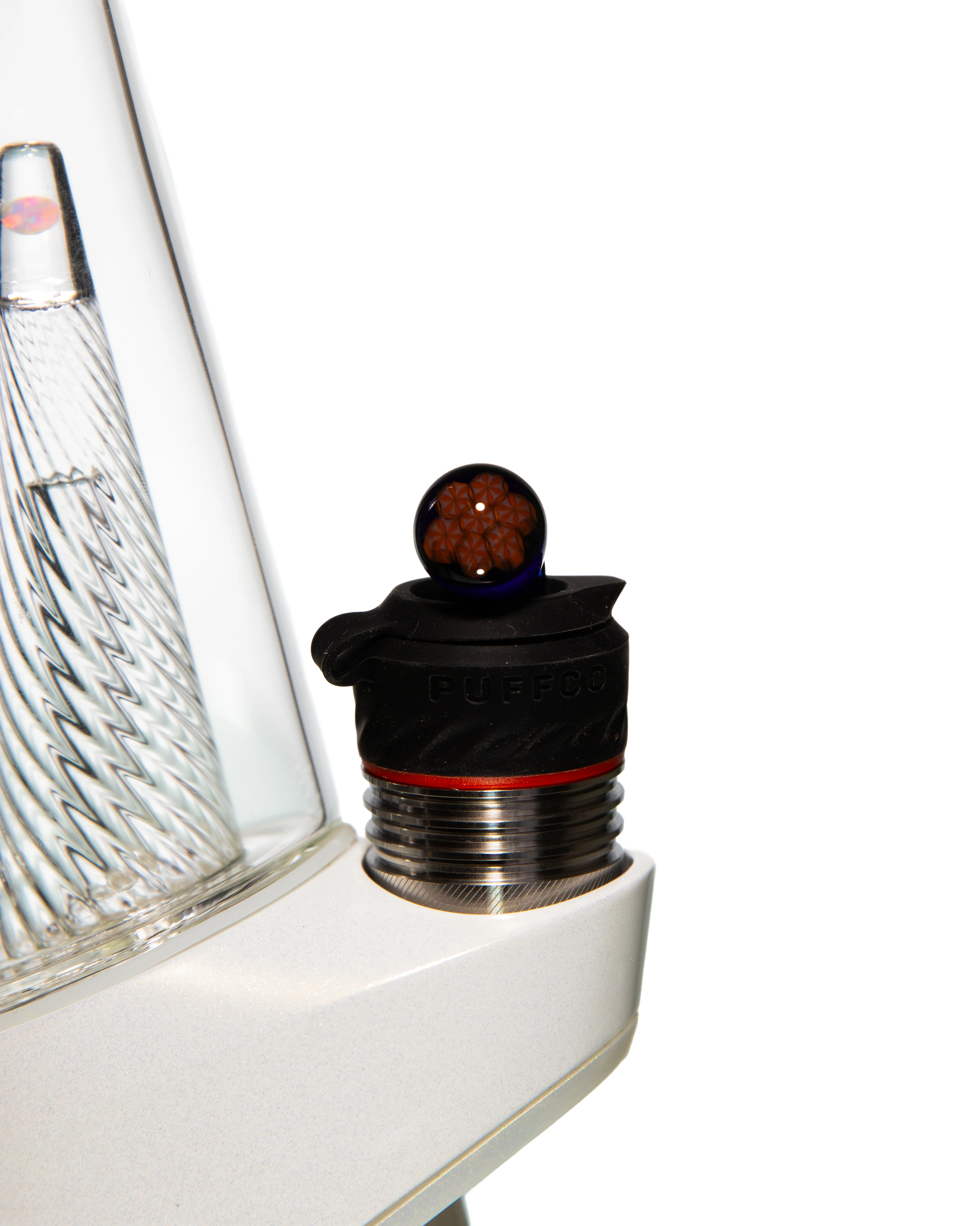 Steve Hulsebos Glass - Puffco Plug 13mm (Orange Burst) - Image 2